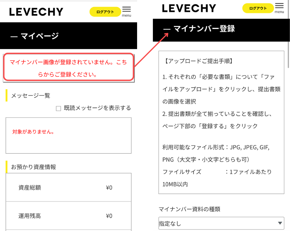 レベチー登録手順